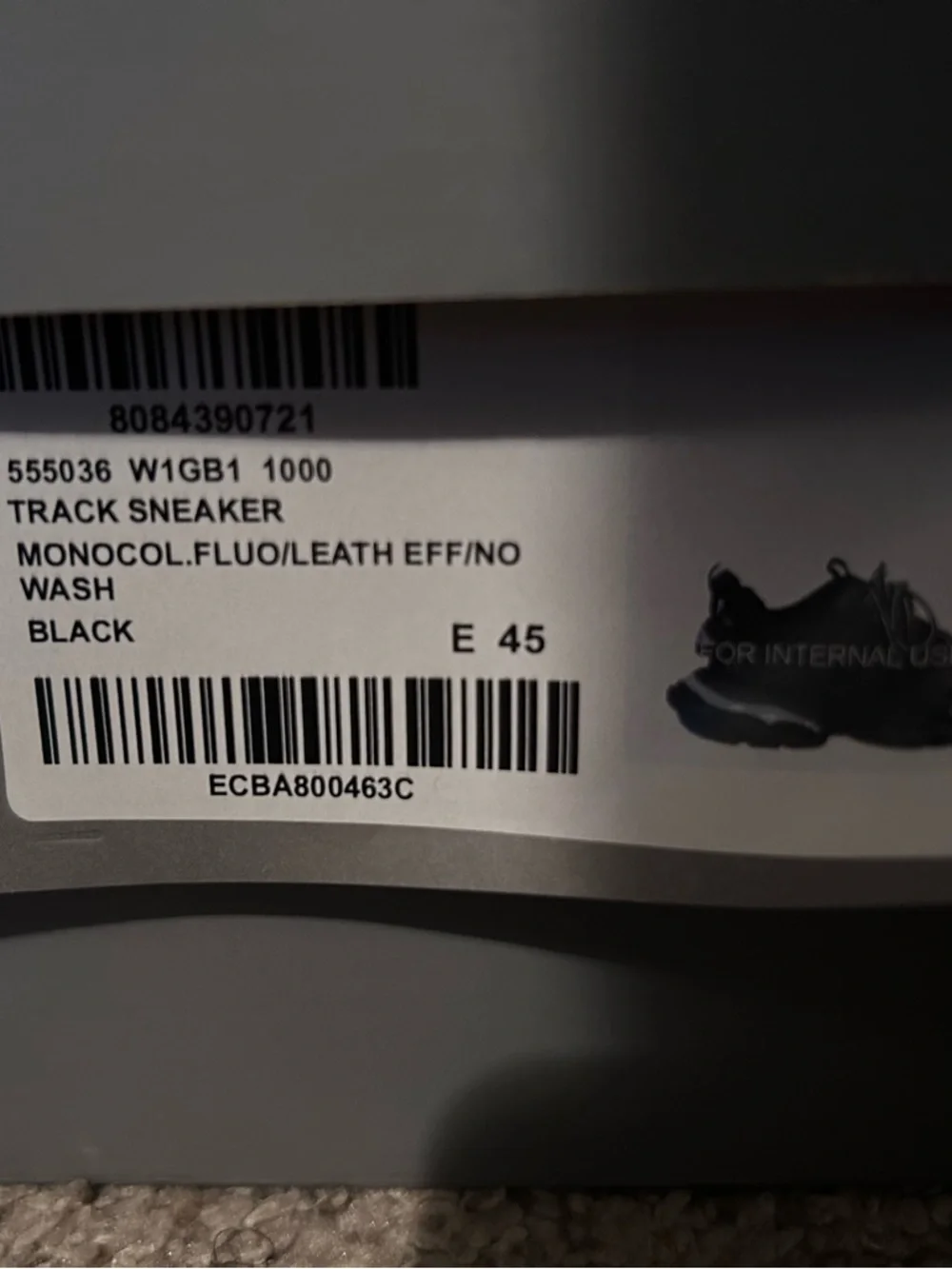 Balenciaga Black and Silver Insole Label Sneakers - Picture 7 of 8